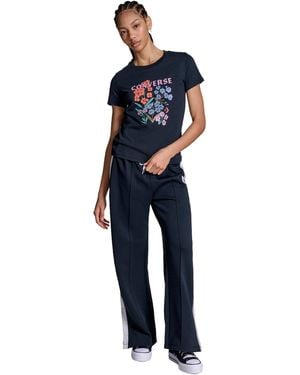 Converse Floral T-Shirt For - Blue