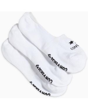 Converse 3-Pack Star Chevron Ultra-Low Socks White - Weiß