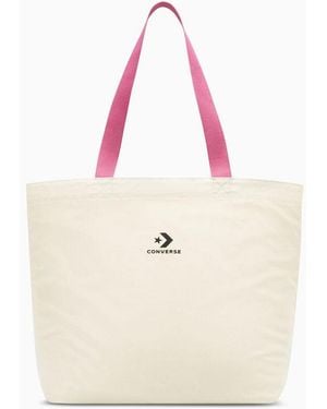 Converse Star Chevron Canvas Tote Bag - White