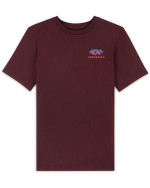 Converse Abstract Mountain T-Shirt Cotton For - Purple