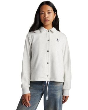 Converse Andover French Terry Jacket Iconic Chuck Taylor Patch Graphic - Gray