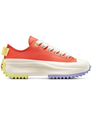 Converse Run Star Hike Platform Color Pop Leather Height: 1.96 Inches - Red