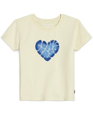 Converse Heart T-Shirt Cotton For - White