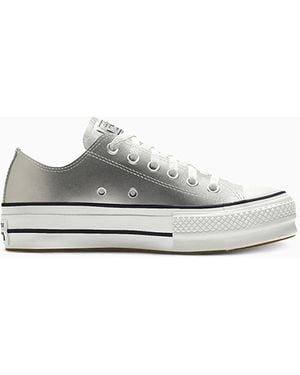 Converse Custom Chuck Taylor All Star Lift Platform Leather By You - White