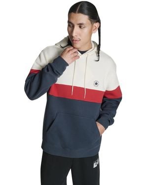 Converse Color Block Pullover Hoodie Polyester For - Multicolor