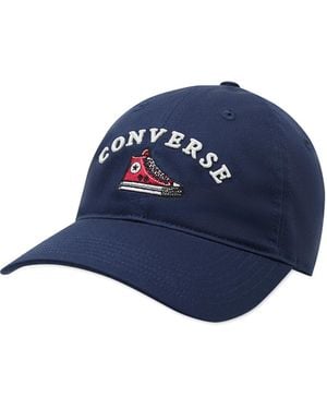 Converse Chuck Relaxed Baseball Cap Taylor Embroidery On The Front Matches Your Kicks - Blue