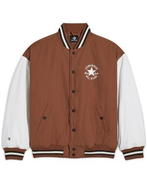 Converse Varsity Graphic Bomber Jacket Nylon For - Brown