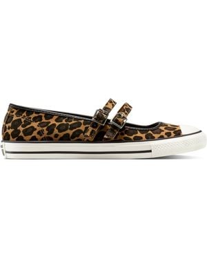 Converse Chuck Taylor All Star Dainty Mary Jane Leopard Suede For - Brown