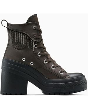 Converse Chuck 70 De Luxe Heel Platform Western Glam - Black