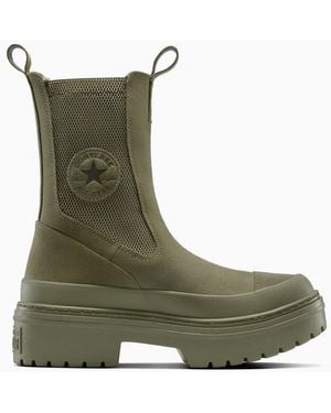 Converse Chuck Taylor All Star Lugged Heel Chelsea Boot Mono Suede - Green