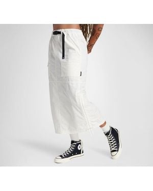 Converse Long Woven Cargo Skirt - White