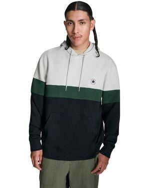 Converse Color Block Pullover Hoodie Polyester For - Green