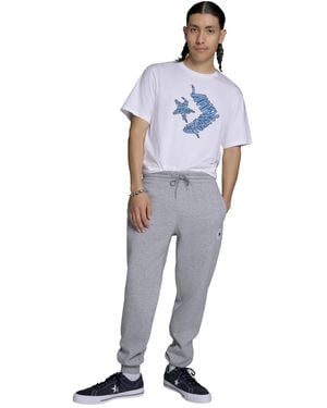 Converse Chuck Taylor All Star Patch Sweatpants Polyester For - Blue