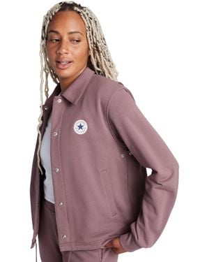 Converse Andover French Terry Jacket Iconic Chuck Taylor Patch Graphic - Purple
