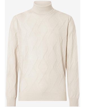 Corneliani Wool And Cashmere Mock Turtleneck - White