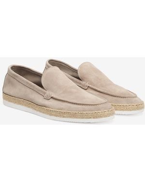 Corneliani Suede Loafers - Natural