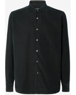 Corneliani Cotton Velvet Shirt - Black