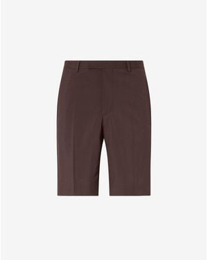 Corneliani Wool And Silk Bermuda Shorts - Brown