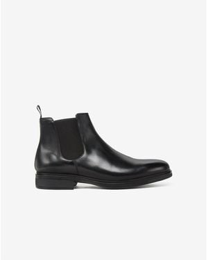Corneliani Aged Calfskin Chelsea Boots - Black