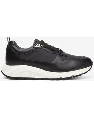 Corneliani Nylon And Nappa Leather Running Shoes - White