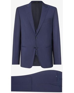 Corneliani Wool And Mohair Tuxedo - Blue
