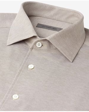 Corneliani Oxford Cotton Jersey Shirt - Gray