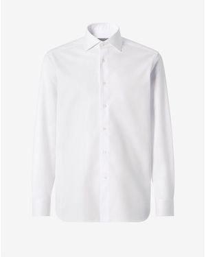 Corneliani Textured Cotton Shirt - White