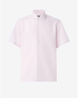 Corneliani Chambray Linen Shirt - Pink