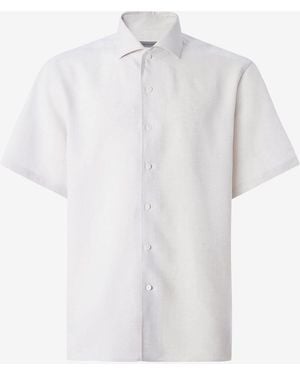 Corneliani Chambray Linen Shirt - White