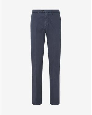 Corneliani Garment-Dyed Gabardine Pants - Blue