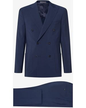 Corneliani Wool And Mohair Suit - Blue