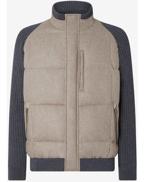 Corneliani Stretch Technical Cashmere Bomber Jacket - Gray