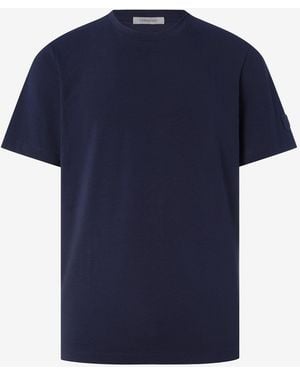 Corneliani Crew Neck Stretch Cotton T-Shirt - Blue