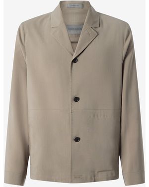 Corneliani Stretch 120's Wool Overshirt - Natural