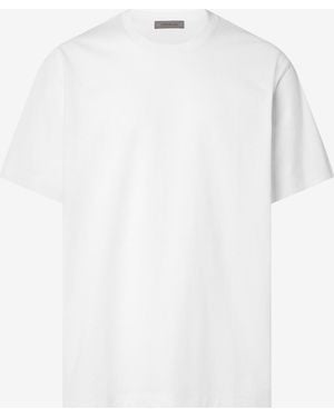 Corneliani Oversized Cotton Jersey T-Shirt - White