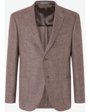 Corneliani Hopsack Jacket - Brown