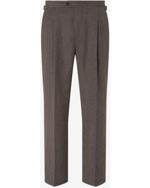 Corneliani Wool And Cotton Pants - Gray