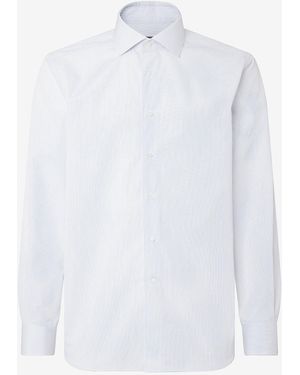 Corneliani Cotton Shirt With Light And Stripes - White