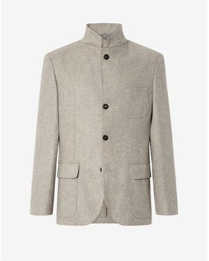 Corneliani Giacca Microfantasia E Grigio