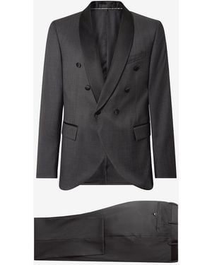 Corneliani Dark Pure Wool Tuxedo - Black