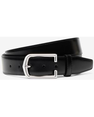Corneliani Leather Belt - White
