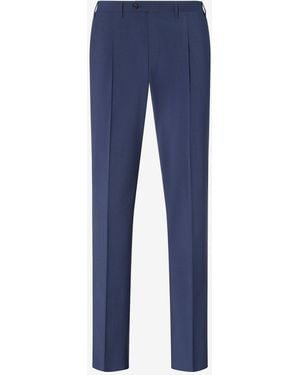 Corneliani 120's Stretch Wool Pants - Blue