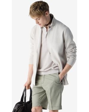 Corneliani Knitted Jacket With Honeycomb Pattern - Grey