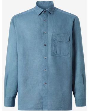 Corneliani Pure Linen Shirt - Blue