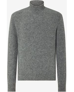 Corneliani Melange Wool Blend Turtleneck - Gray