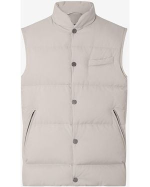 Corneliani Quilted Techno Poplin Gilet - Gray