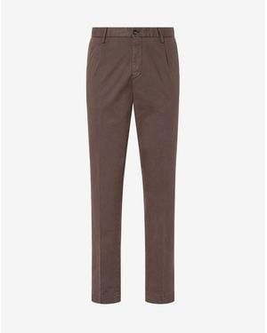 Corneliani Garment-Dyed Stretch Cotton Satin Trousers - Brown