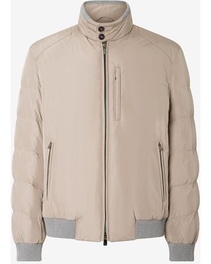 Corneliani Technical Poplin Bomber Jacket - Natural