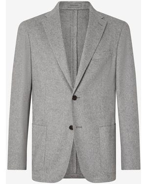 Corneliani Cashmere And Silk Jacket - Grey