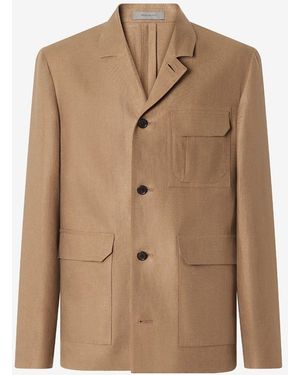 Corneliani Linen Twill Jacket - Natural